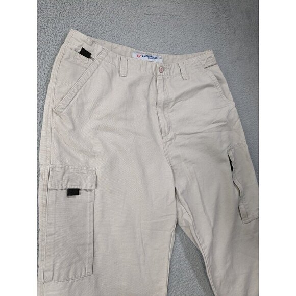 Anchor Blue Brand Cargo Pants 38x30 (Actual 37x28) Retro Y2K Skater Light Beige - Picture 14 of 16